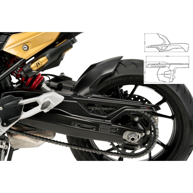 PUIG PARAFANGO POSTERIORE BMW F900 R 2025 NERO OPACO