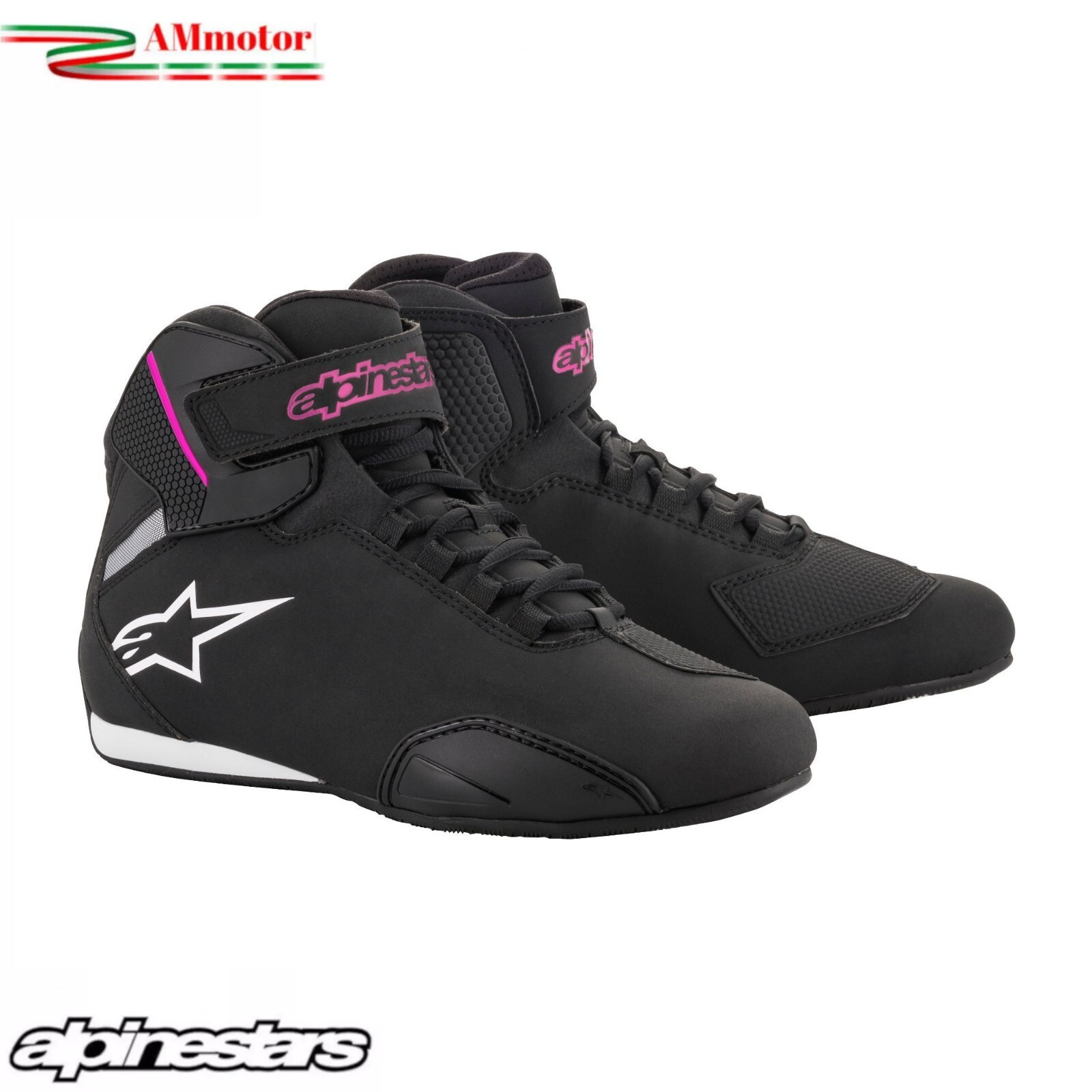 Scarpe Moto Donna Alpinestars Sektor Stella Nero Fucsia Protezioni N 41