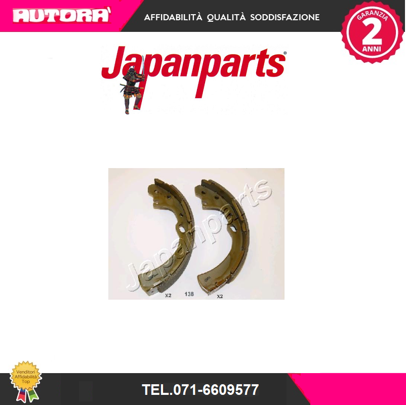 GF138AF Kit ganasce freno (MARCA-JAPANPARTS).