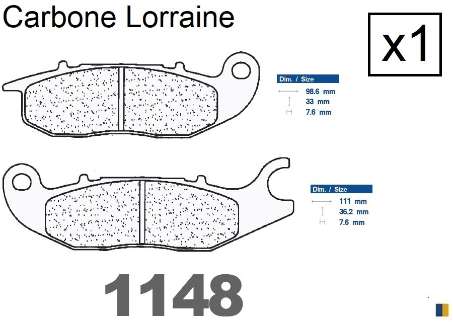 Pastiglie freno anteriore Carbone Lorraine tipo 1148 XBK5