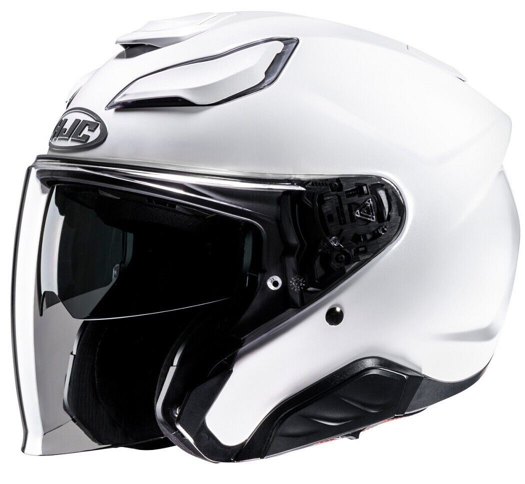 CASCO JET HELMET FIBRA MOTO HJC F31 WHITE BIANCO TG XS