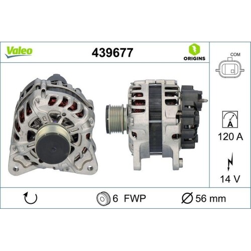 Alternatore Valeo 439677 Valeo Origins New Oe Technology per Renault Dacia