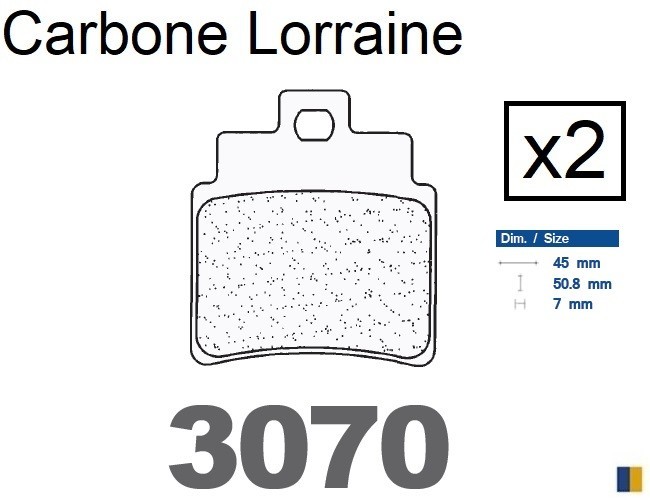 Pastiglie freno Carbone Lorraine tipo 3070 MSC