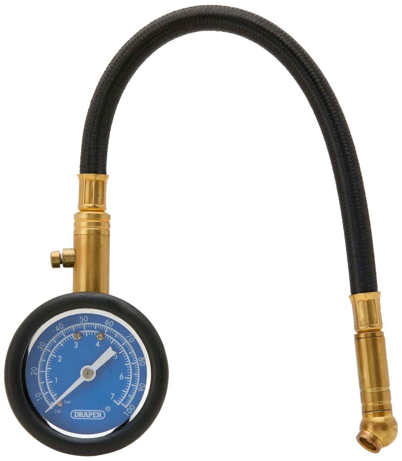 Draper 69924 Tyre Pressure Gauge with Flexible Hose (q0k)