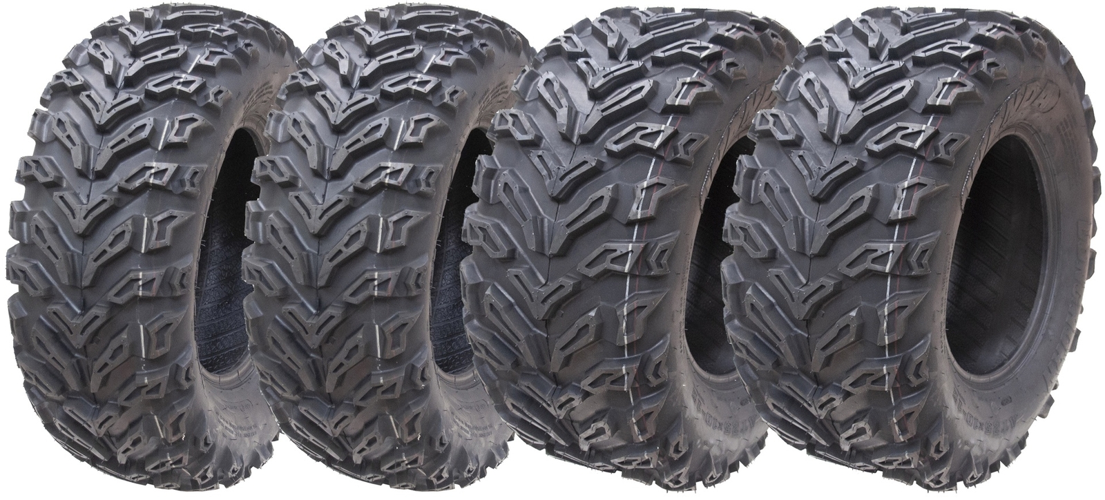 Pneumatici 25x10.00-12 & 25x8.00-12 Quad ATV 6ply Wanda E-Marked Legal (Set d...
