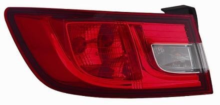 Gruppo Ottico Posteriore Esterno Bianco - Rosso RENAULT CLIO Dx 2012-2016 DX