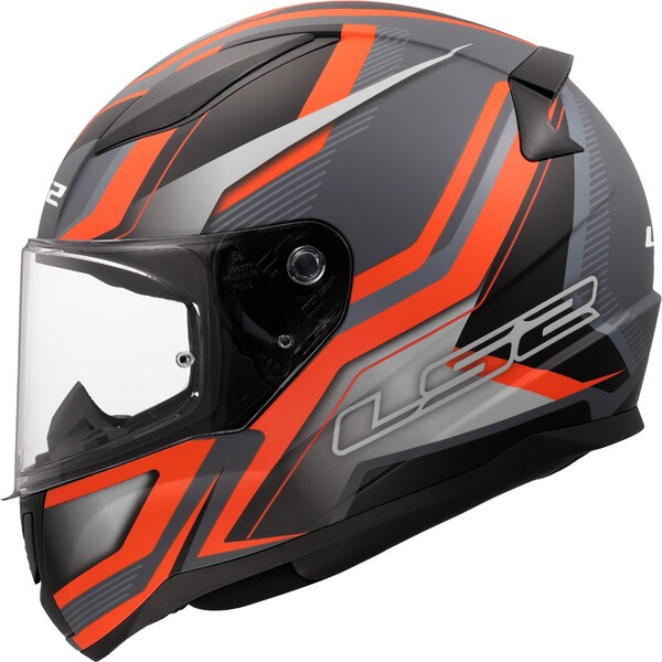 CASCO INTEGRALE LS2 FF353 RAPID II FLITZ ARANCIO GRIGIO TAGLIA XL