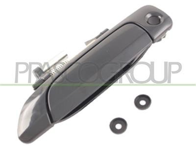 Maniglia Esterna Anteriore Sinistra Nero/Liscia Per HONDA CIVIC (VII - EM/EP/EU)