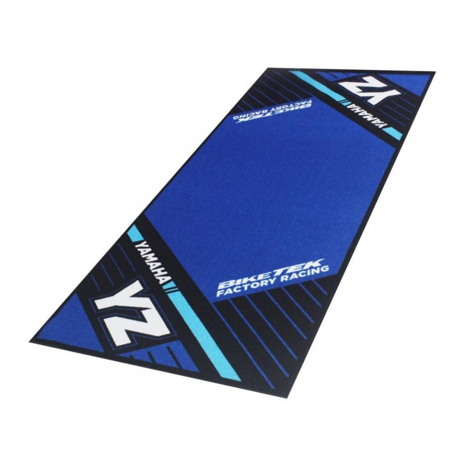 tappetino da garage biketek nero blu per moto yamaha yz nuovo