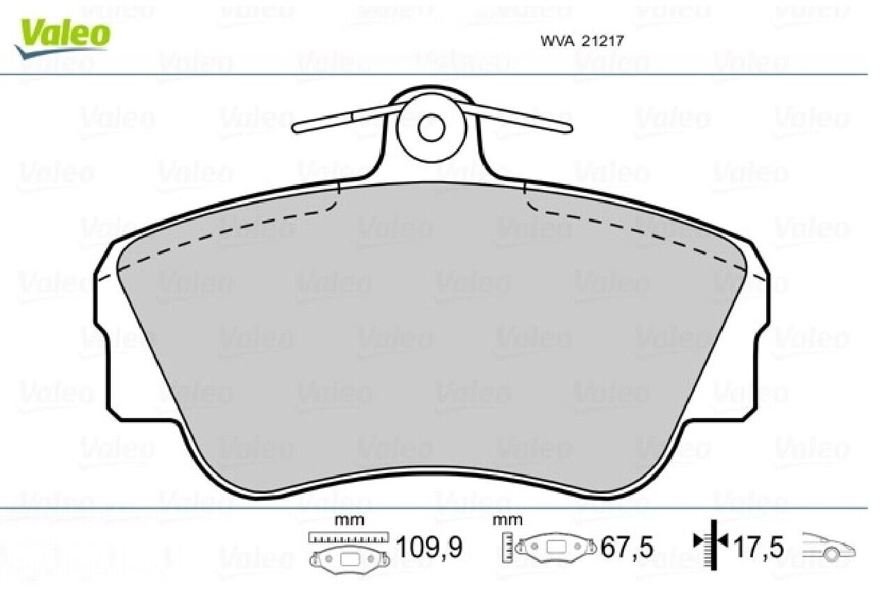 PASTIGLIE PATTINI FRENO ANT. VOLVO 440 K VOLVO 460 L VOLVO 480 E 3344061.1 P269S
