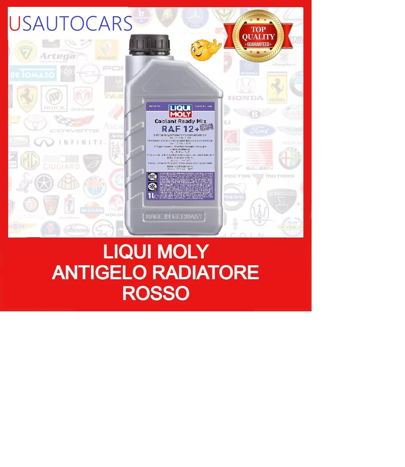 LIQUI MOLY  ANTIGELO ROSSO PURO KFS 12+ LIQUIDO RADIATORE ANTIFREEZE G12+ 1 LT