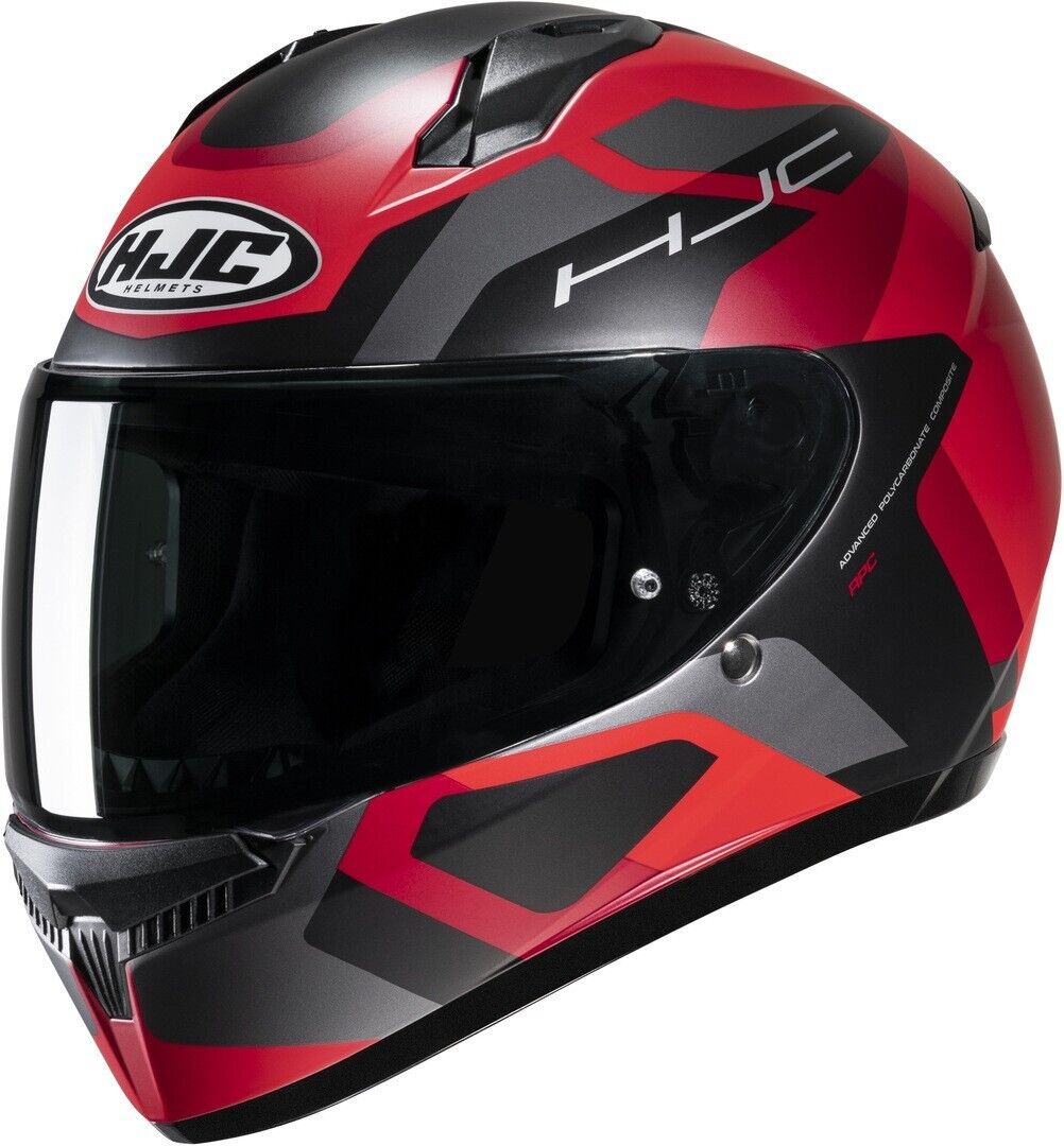 CASCO HELMET MOTO INTEGRALE HJC C10 TINS MC1SF NERO ROSSO OPACO TG L