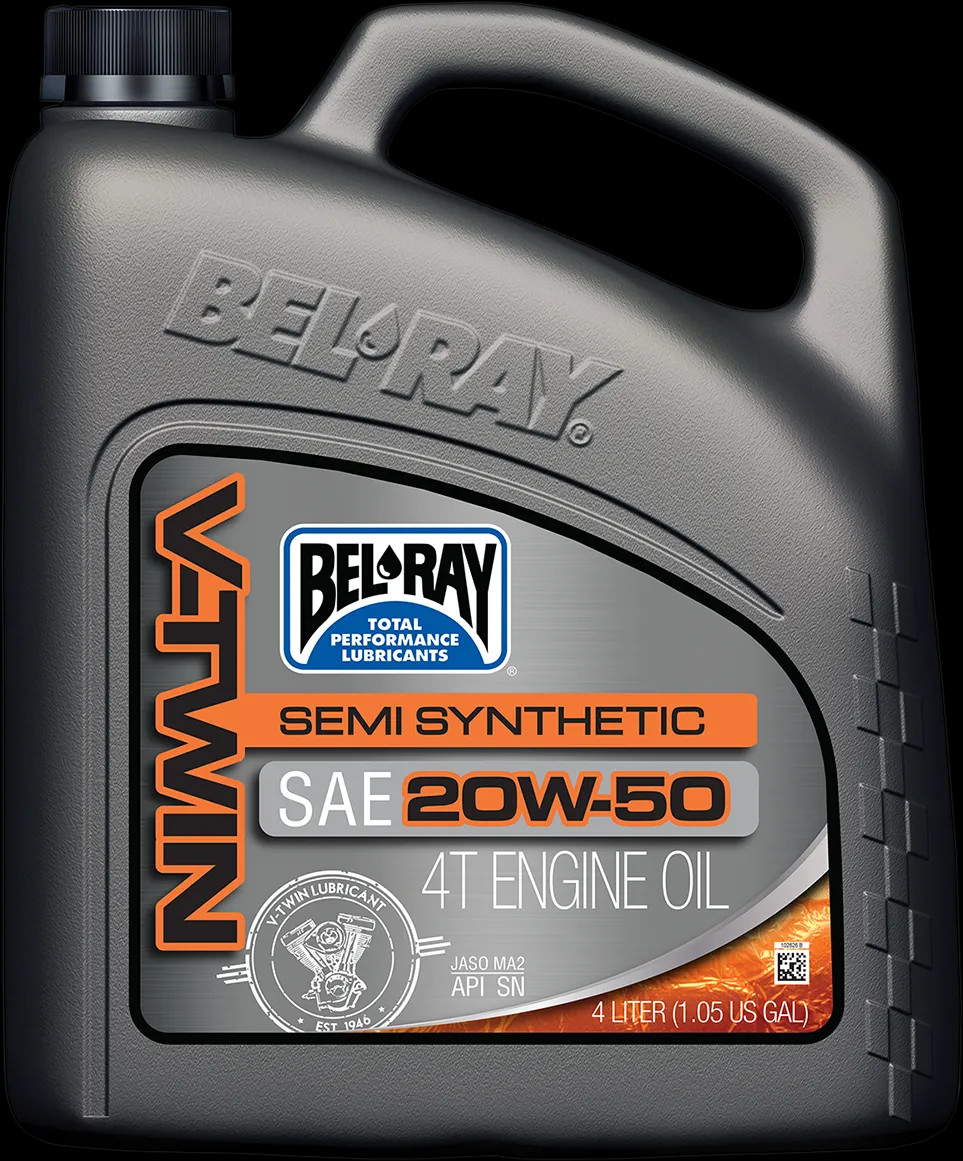 Olio motore 4 tempi semisintetico V-Twin BEL-RAY 20W-50