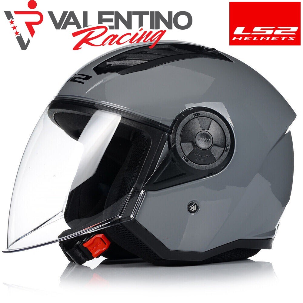 CASCO JET LS2 OF616 AIRFLOW II 06 SOLID NARDO GREY GRIGIO LUCIDO MIS. M 57/58
