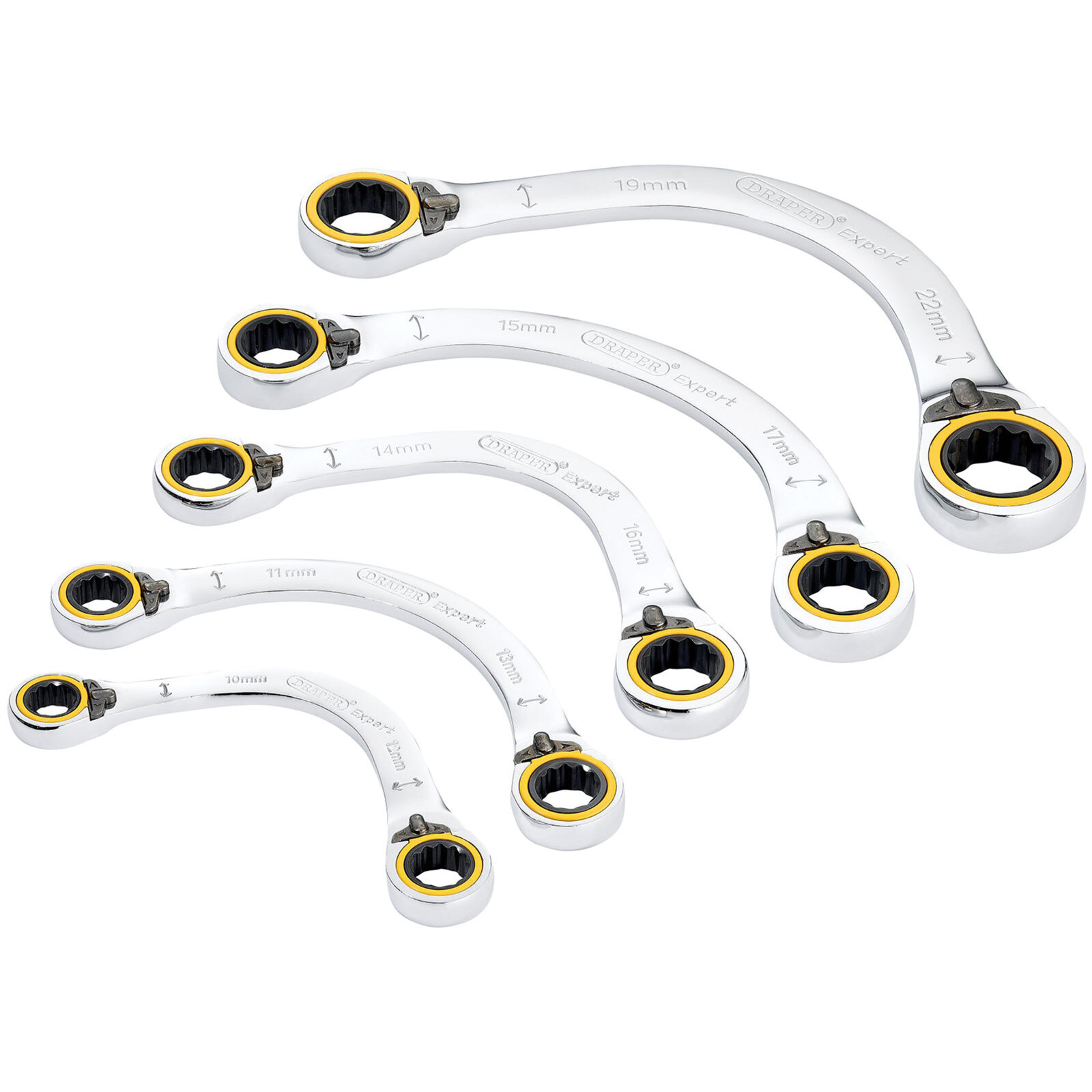 Draper Expert 03941 Hi-Torq 2-Ring R. Mezza Luna Chiave Set 5 PC