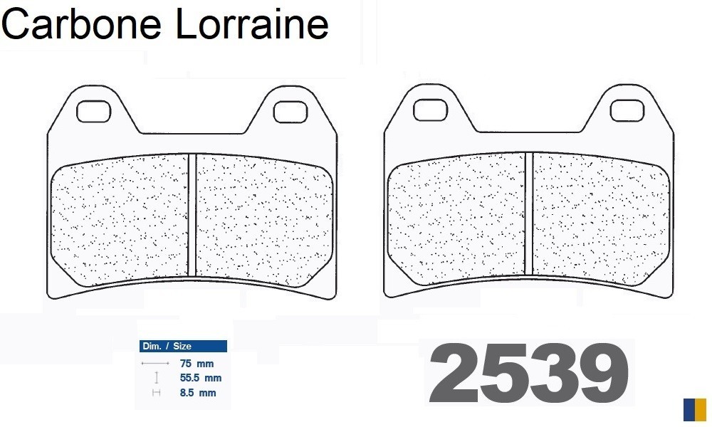 Pastiglie freno anteriore Carbone Lorraine tipo 2539 XBK5