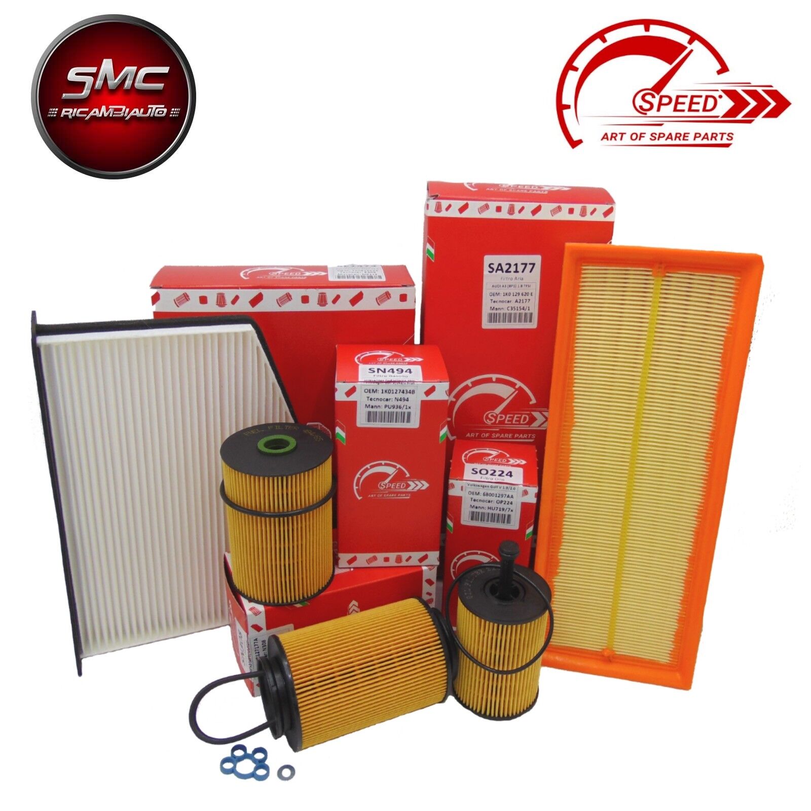 KIT TAGLIANDO 4 FILTRI SPEED FIAT PUNTO EVO 1.3 MULTIJET 70 KW 95 CV