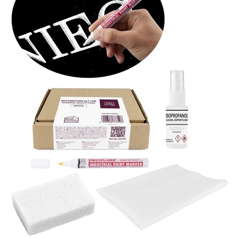 Kit per il restauro di iscrizioni bianche per monumenti