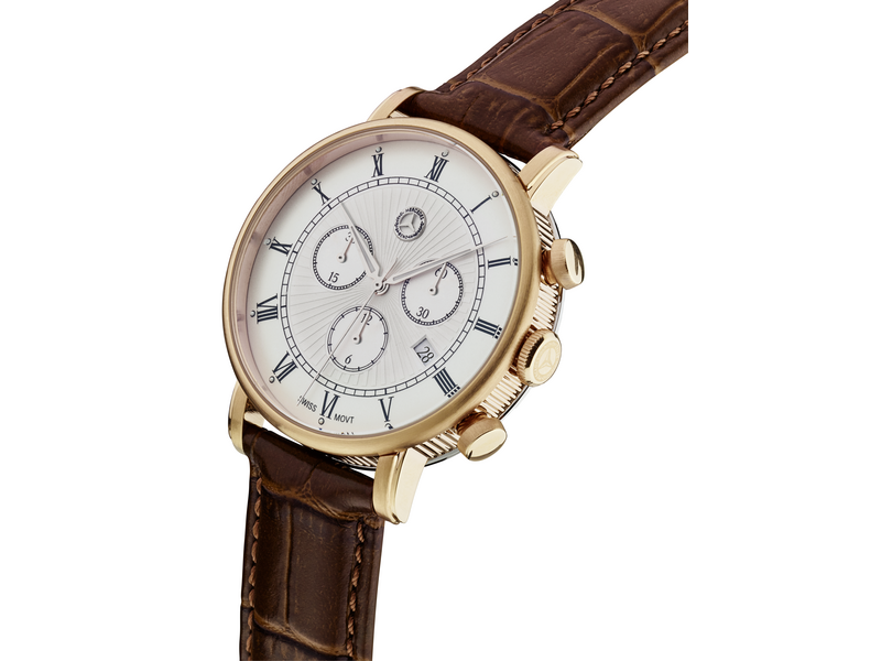 Orologio MERCEDES Classic Retro Gold Messenger di SWISS RONDA