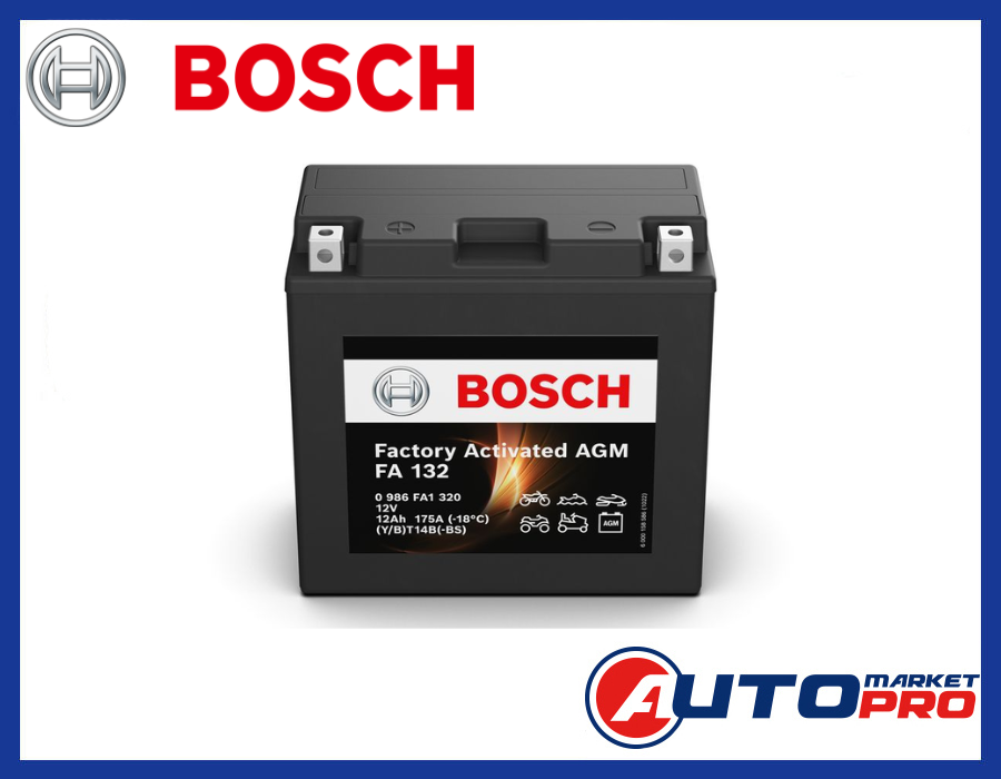 BATTERIA BOSCH FA132 YT14B-BS SIGILLATA AGM 12V 12AH MOTO SCOOTER QUAD CROSS