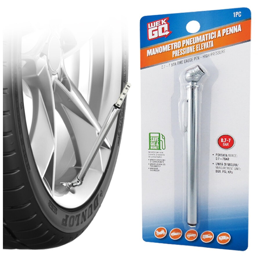 WEKGO Manometro pneumatici aut/mot penna 7 Bar