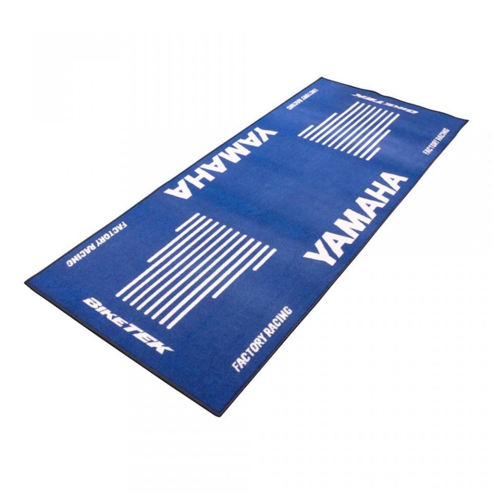 biketek garage mat blu bianco ambientale per moto yamaha stand nuovo