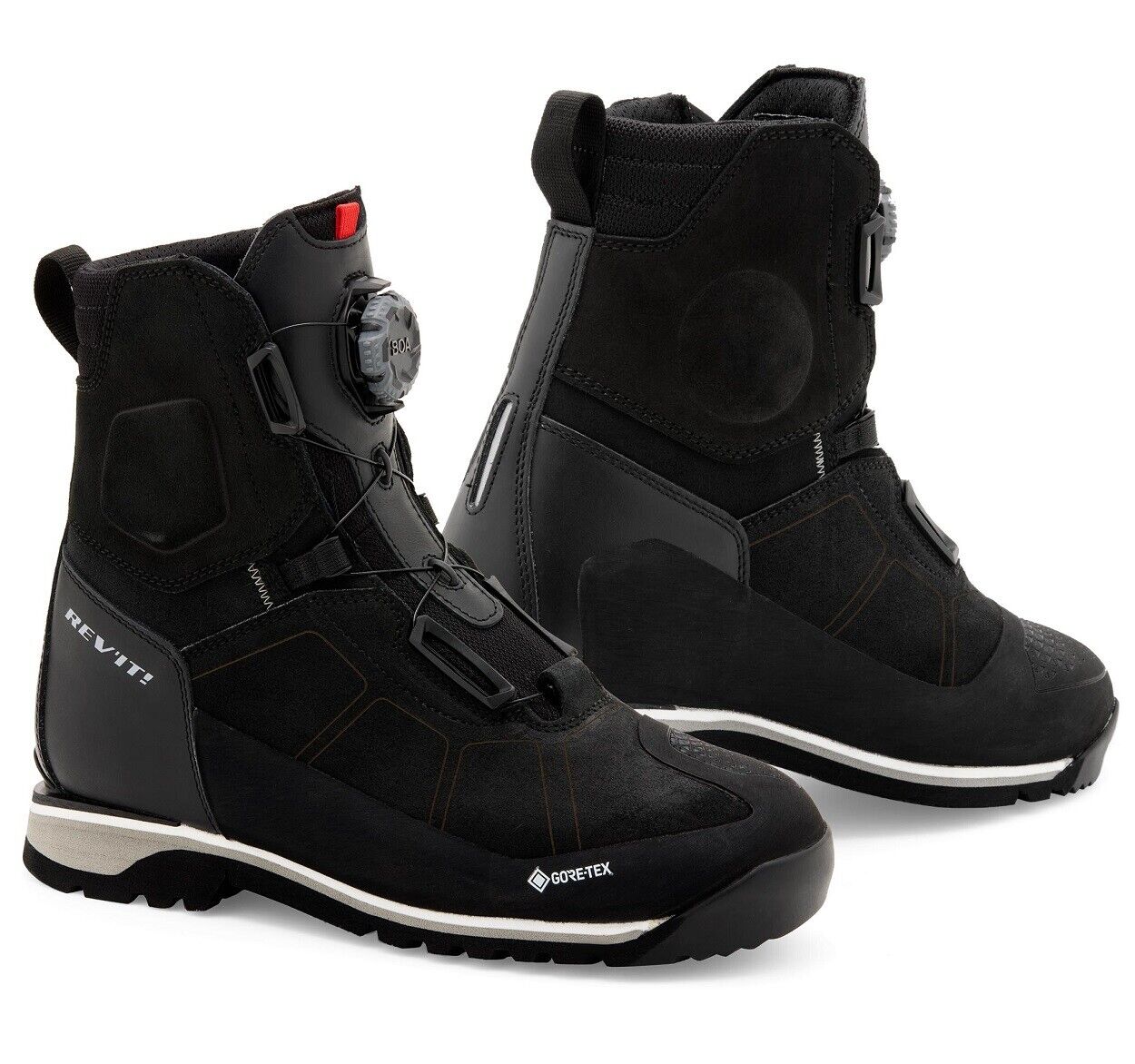 STIVALI BOOTS MOTO GORE TEX REV'IT PIONEER GTX BLACK NERO LEATHER PELLE TG 43