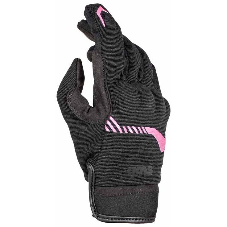 GUANTI OMOLOGATI MOTO ESTIVI GMS JET CITY NERO ROSA PROTEZIONI  TG XS