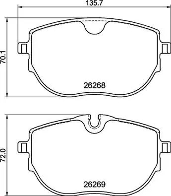 Pastiglie freno P 85 187 BREMBO per VW TRANSPORTER T6 / CARAVELLE T6 Autobus