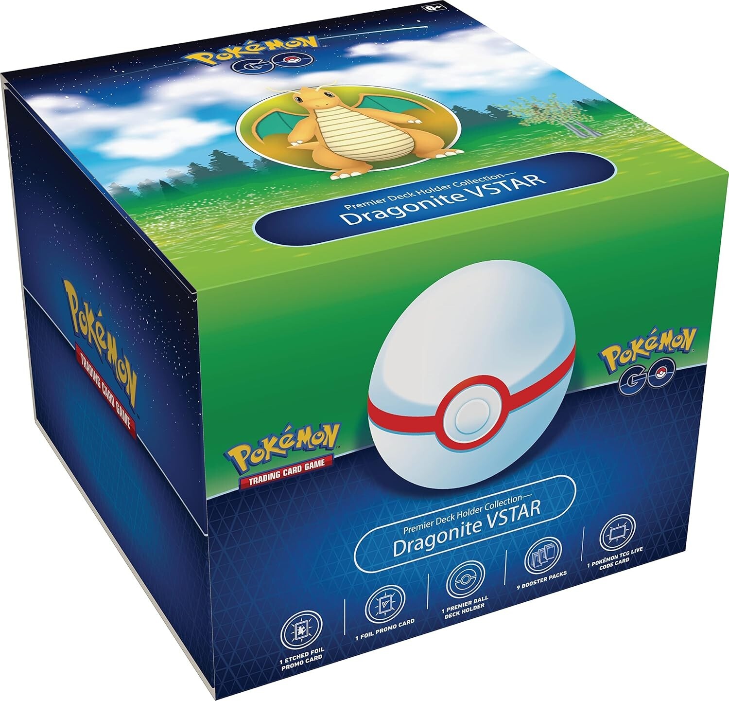 Pokemon Spada e Scudo 10.5 Pokemon GO Collezione Premier Dragonite V Astro