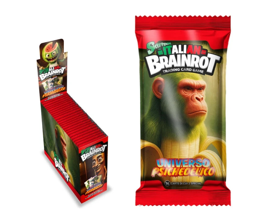 SKIFIDOL ITALIAN BRAINROT UNIVERSO PSICHEDELICO BOX 24 BUSTINE JUMBO 14 CARTE