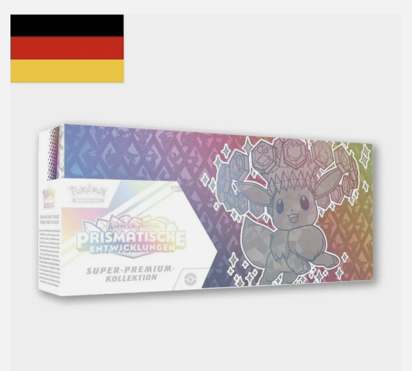 Pokemon Prismatische Entwicklungen Super Premium Kollektion DE SEALED!
