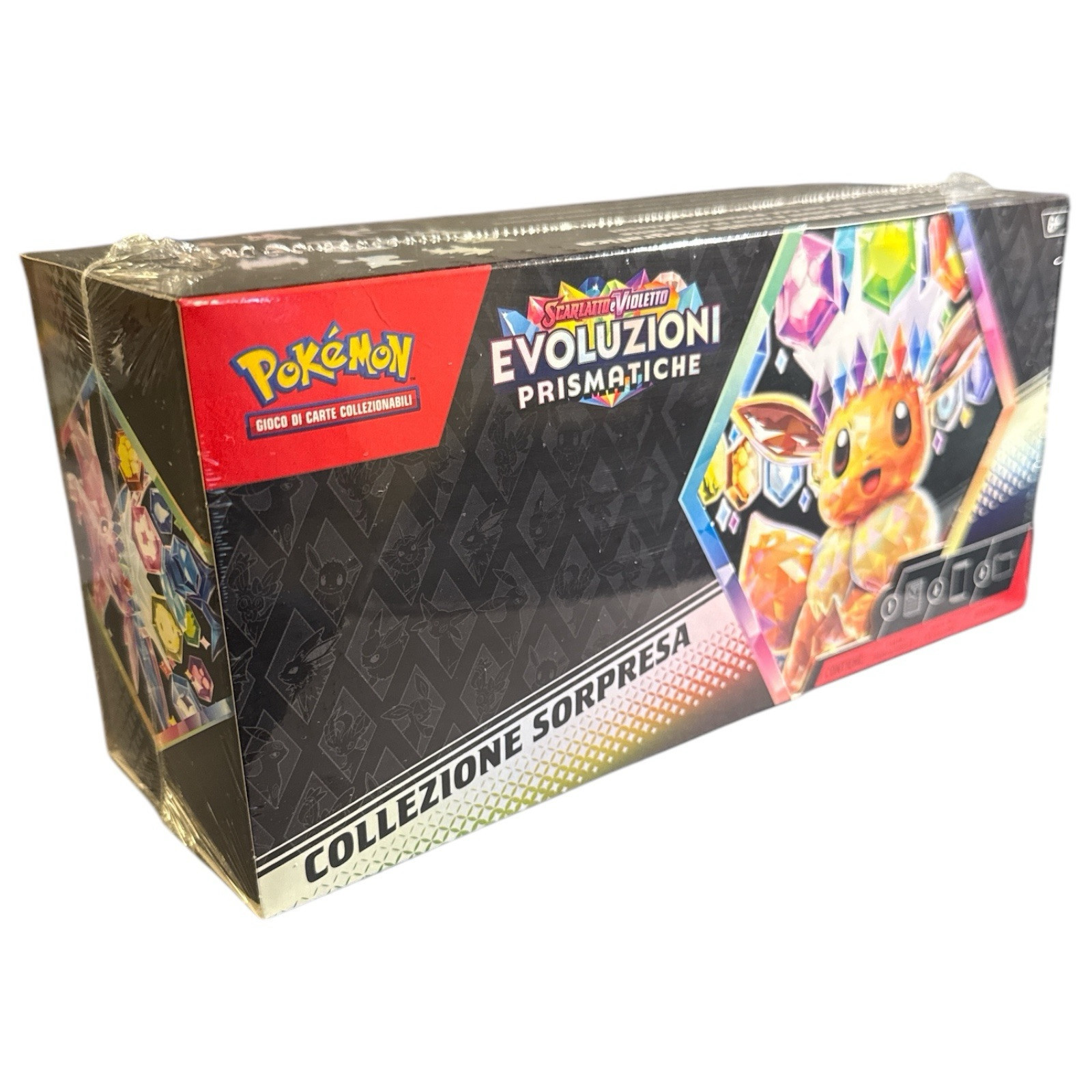 Pokemon collezione con sorpresa Evoluzioni Prismatiche Box display Ita Italiano