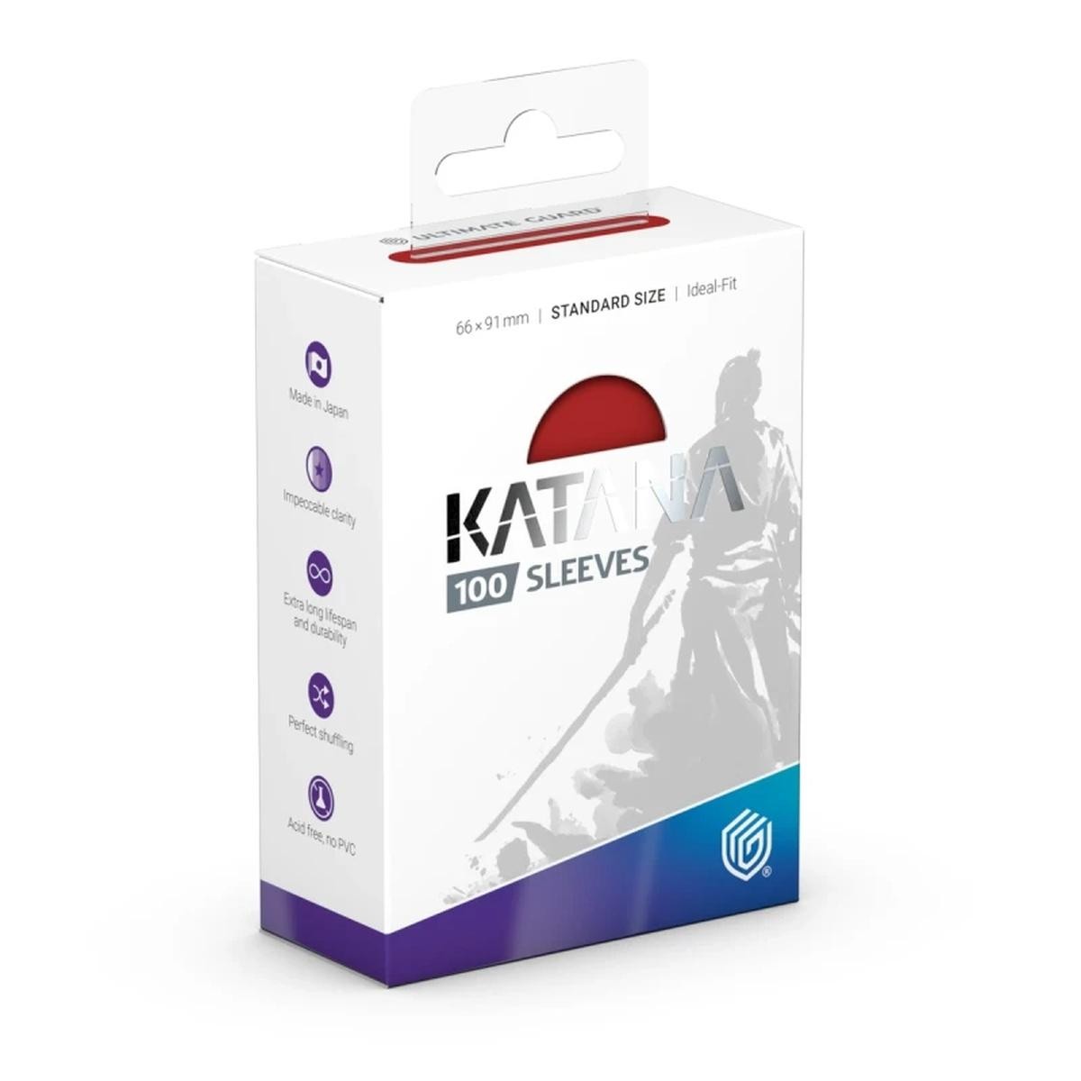Bustine Protettive Ultimate Guard - Katana 100 Sleeves Risin Sun / Red