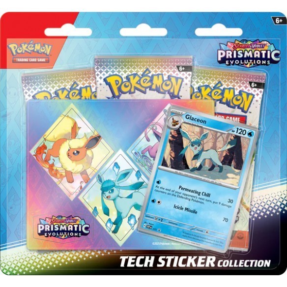 Pokemon Prismatic Evolutions Tech Sticker Collection ENG