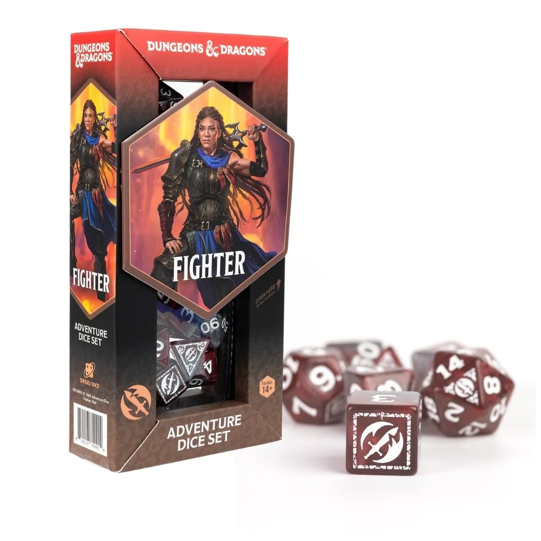 D&D Adventure Dice (Fighter Class: Red)