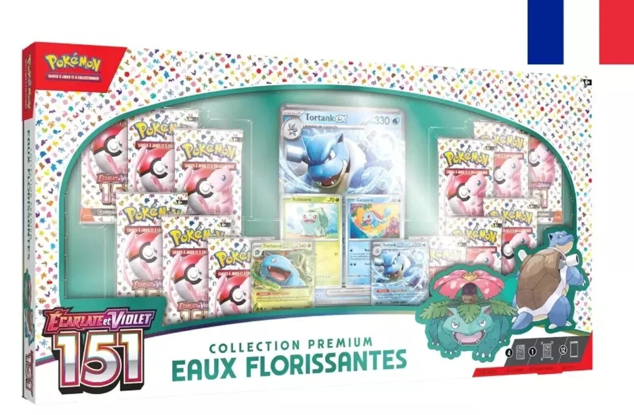 JCC Pokémon Écarlate et Violet 151 Collection Premium Eaux Florissantes FR Neuf