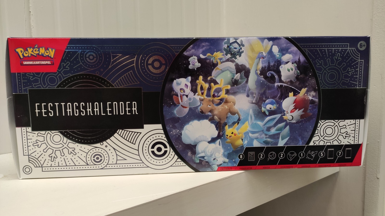 POKEMON FESTTAGSKALENDER 2023 8 HOLOGRAFISCHE NEU UND VERSIEGELT CALENDARIO 2023