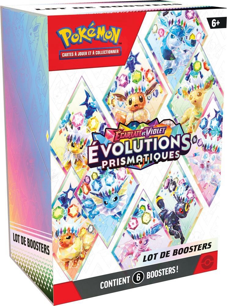 Pokémon Evolutions Prismatiques Lot de Boosters Bundle Neuf Scellé 6 Boosters