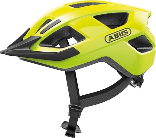 ABUS Aduro 3.0 LED, Casco da Bicicletta Unisex Adulto, Giallo (Signal Yellow), M