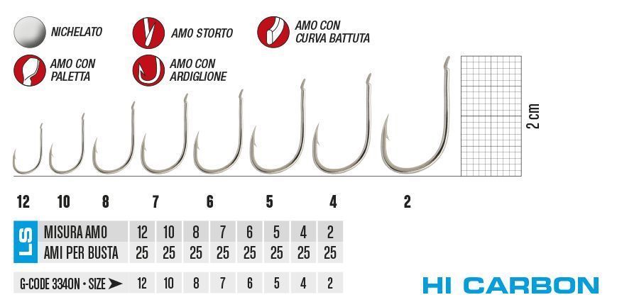 AMI GAMAKATSU LS-3340N SERIE 7535N  SIZE 6 GAMBO CORTO RINFORZATO CARPA TINCA