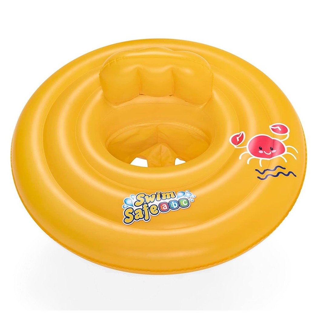 SALVAGENTE GONFIABILE GALLEGGIANTE A MUTANTINA PER BAMBINI ROTONDO 69CM SWIM SAF