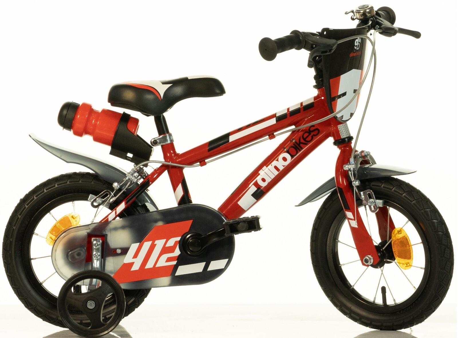 BICI MISURA 12 BIMBO DINO BIKES BICICLETTA BAMBINO A SFERA ART. 412US ROSSO NEW