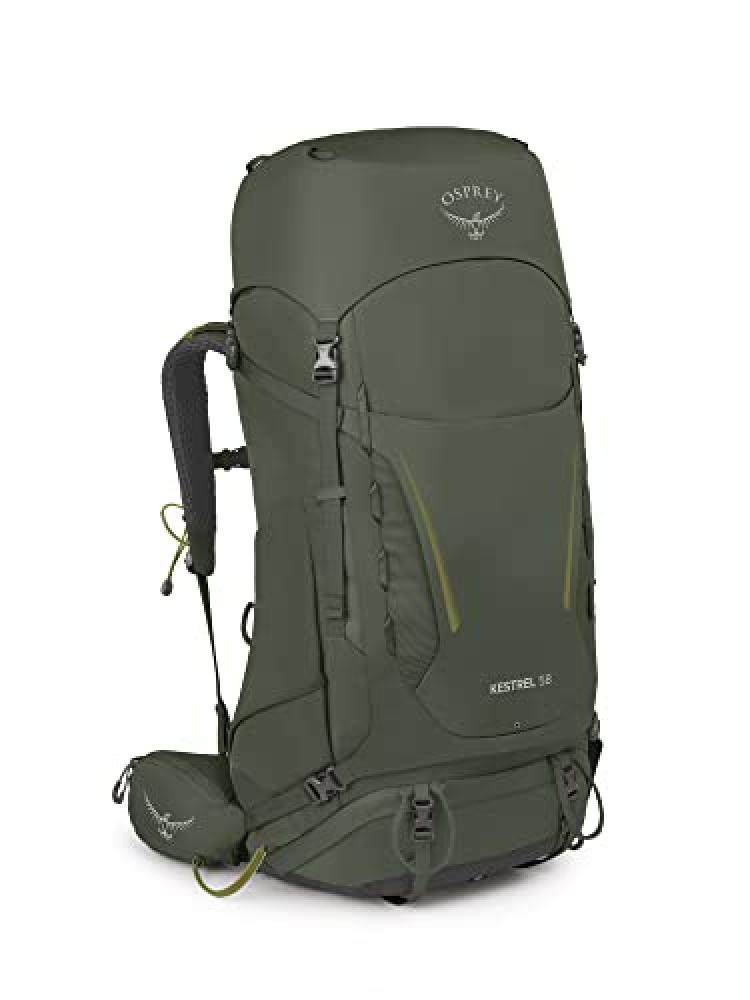 (TG. S-M) Osprey Kestrel 58 Mens Backpacking Backpack Bonsai Green S/M - NUOVO