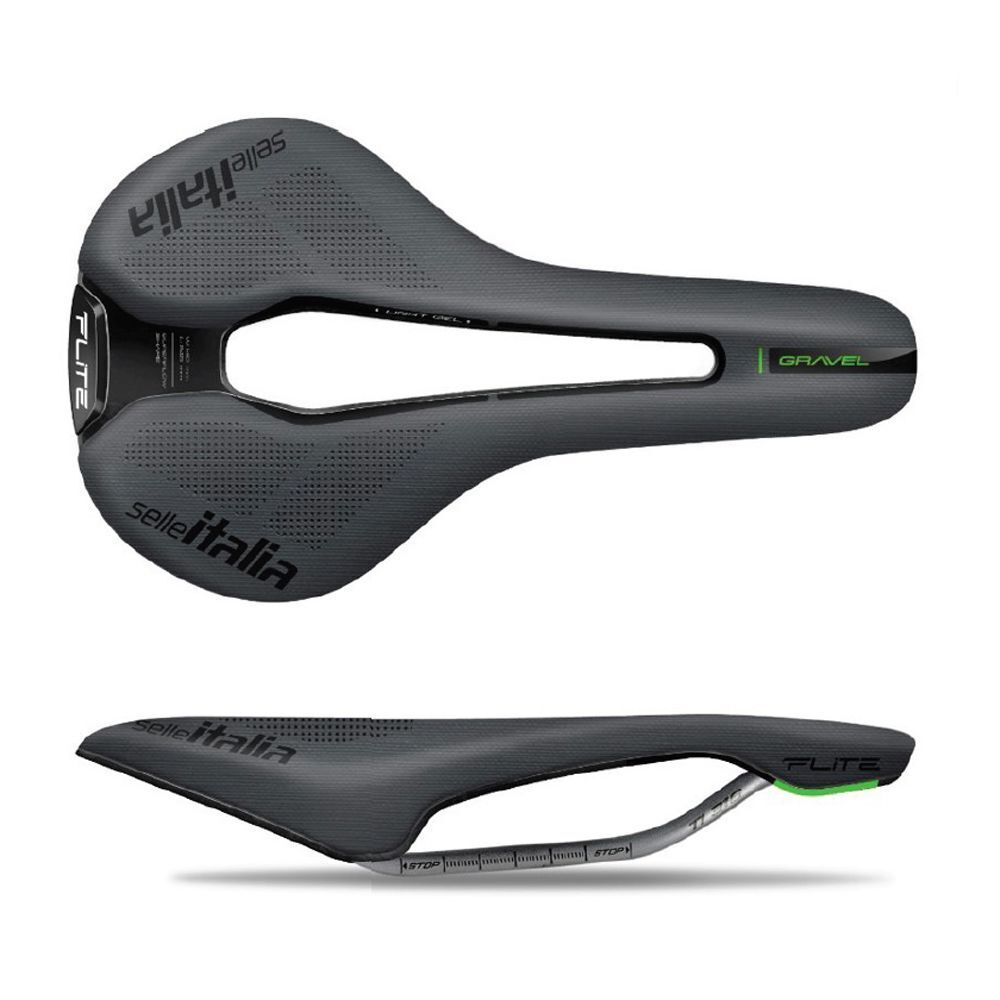 Selle Italia Sella FLITE BOOST GRAVEL SUPERFLOW S3 Nero 135x248mm 228g Titanium