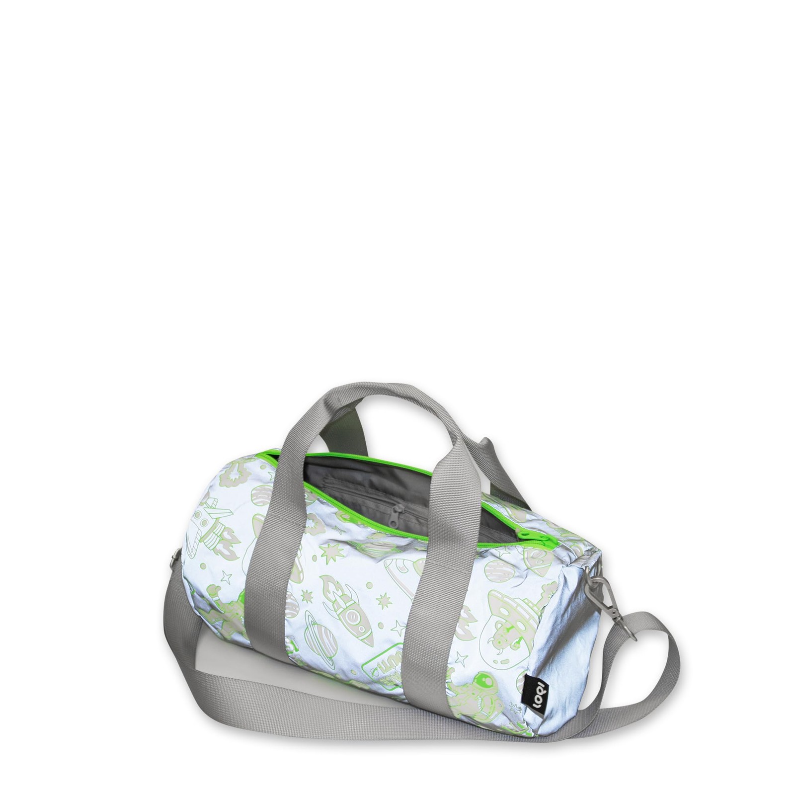 Space Out Reflective Medium Weekender, Silver (Silver), Silver (Silver)