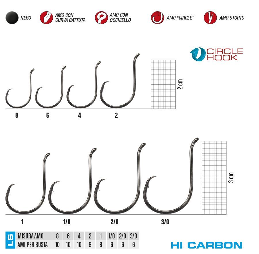 AMI OCTOPUS CIRCLE SIZE 2/0 GAMAKATSU HOOKS OCCHIONI PESCA BOLENTINO ANZUELOS