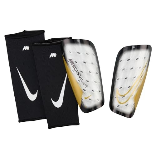 Nike Parastinchi unisex Nk MERC Lite – Fa22, bianco/nero/MTLC Gold Coin, M