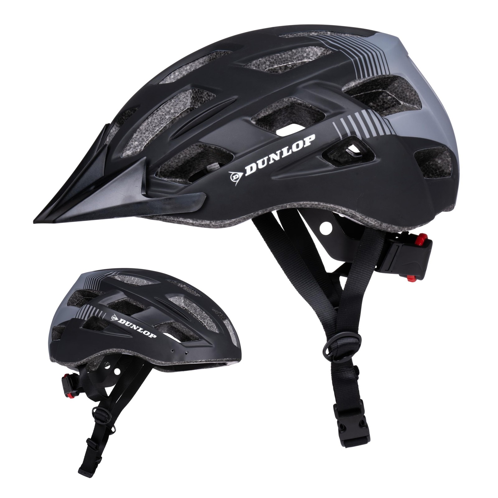 Dunlop Bike Helmet with Light - Bike Helmet Women and Men - Adjustable from 55 t