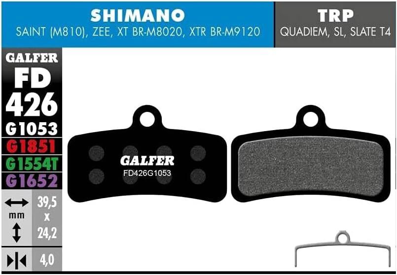 Galfer Saint, Bike Standard Brake PAD Shimano ZEE Unisex Niños, Negro, ESTANDAR